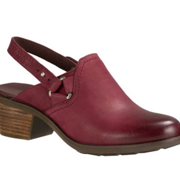 Teva Shoes - Teva Burgundy Foxy Clog Leather